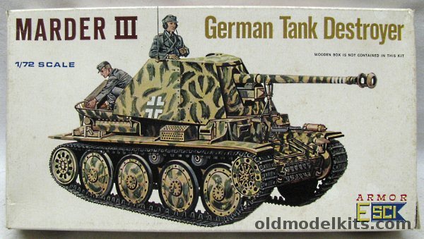 ESCI 1/35 Marder III German Tank Destroyer, 8010 plastic model kit